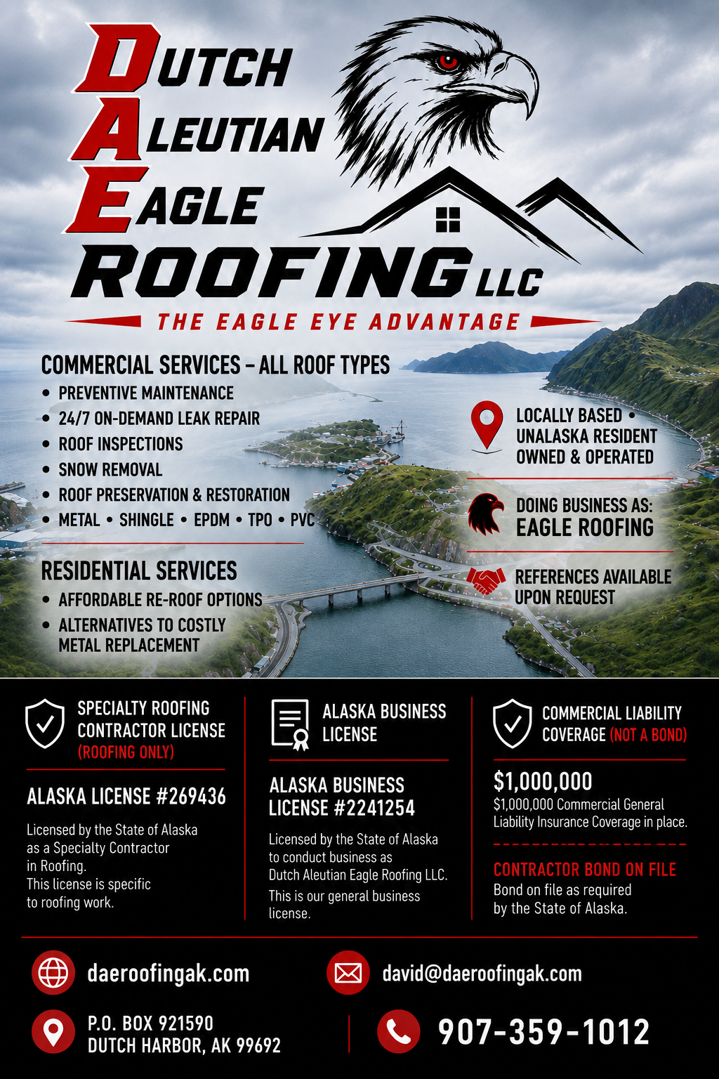 Dutch Aleutian Eagle Roofing LLC — Eagle Roofing